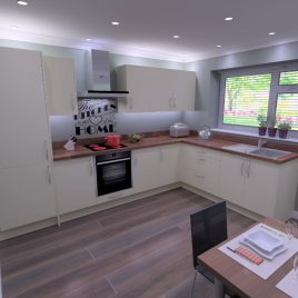 Classic Cream L Shape Kitchen Package