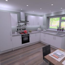 Classic White L Shape Kitchen Package