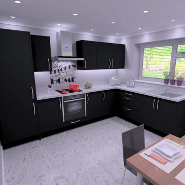 Graphite L Shape Kitchen Package