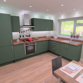 Heritage-Green-L-Shaped kitchen package