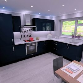 Indigo-L-Shaped kitchen package