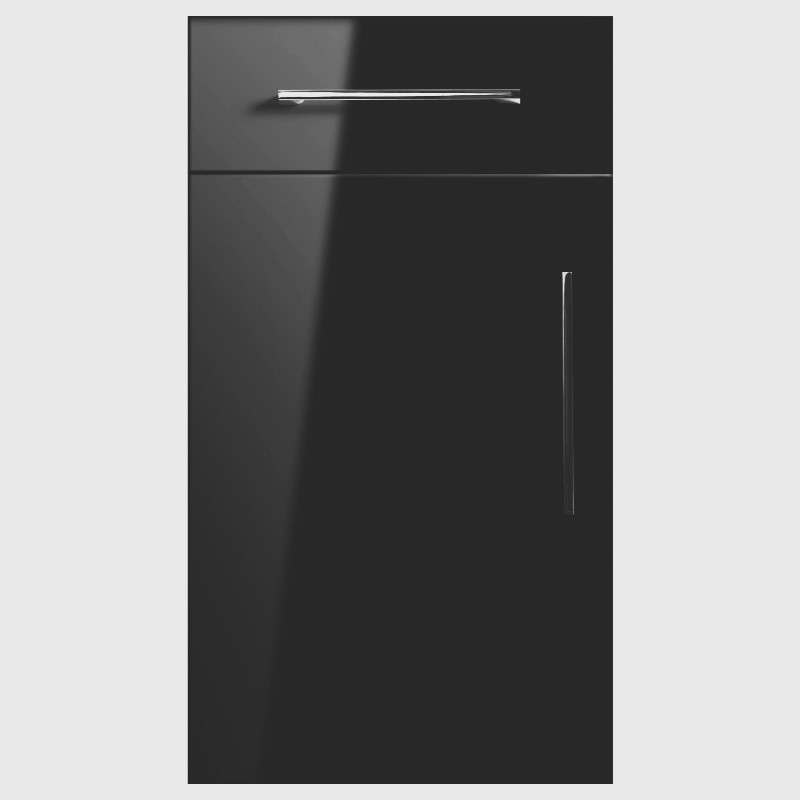 High Gloss Black door & Drawer