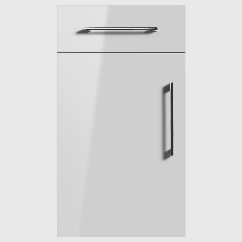 High Gloss Light Grey door & Drawer